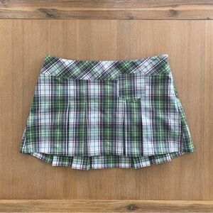 Vintage Y2K Abercrombie & Fitch 2000s plaid pleated mini skirt -Size 2 - NWT